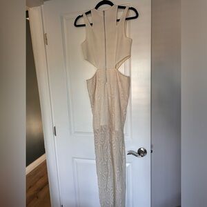 Two toned dress with cutouts